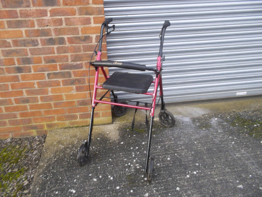 Drive R8 Height Adjustable Lightweight Rollator Red- R8RDHA