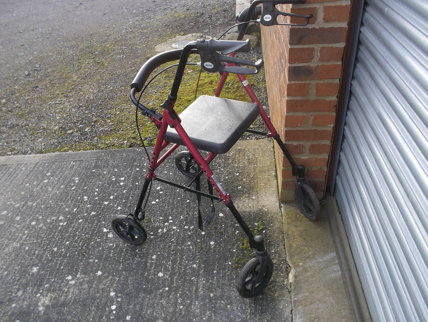 Drive R8 Height Adjustable Lightweight Rollator Red- R8RDHA