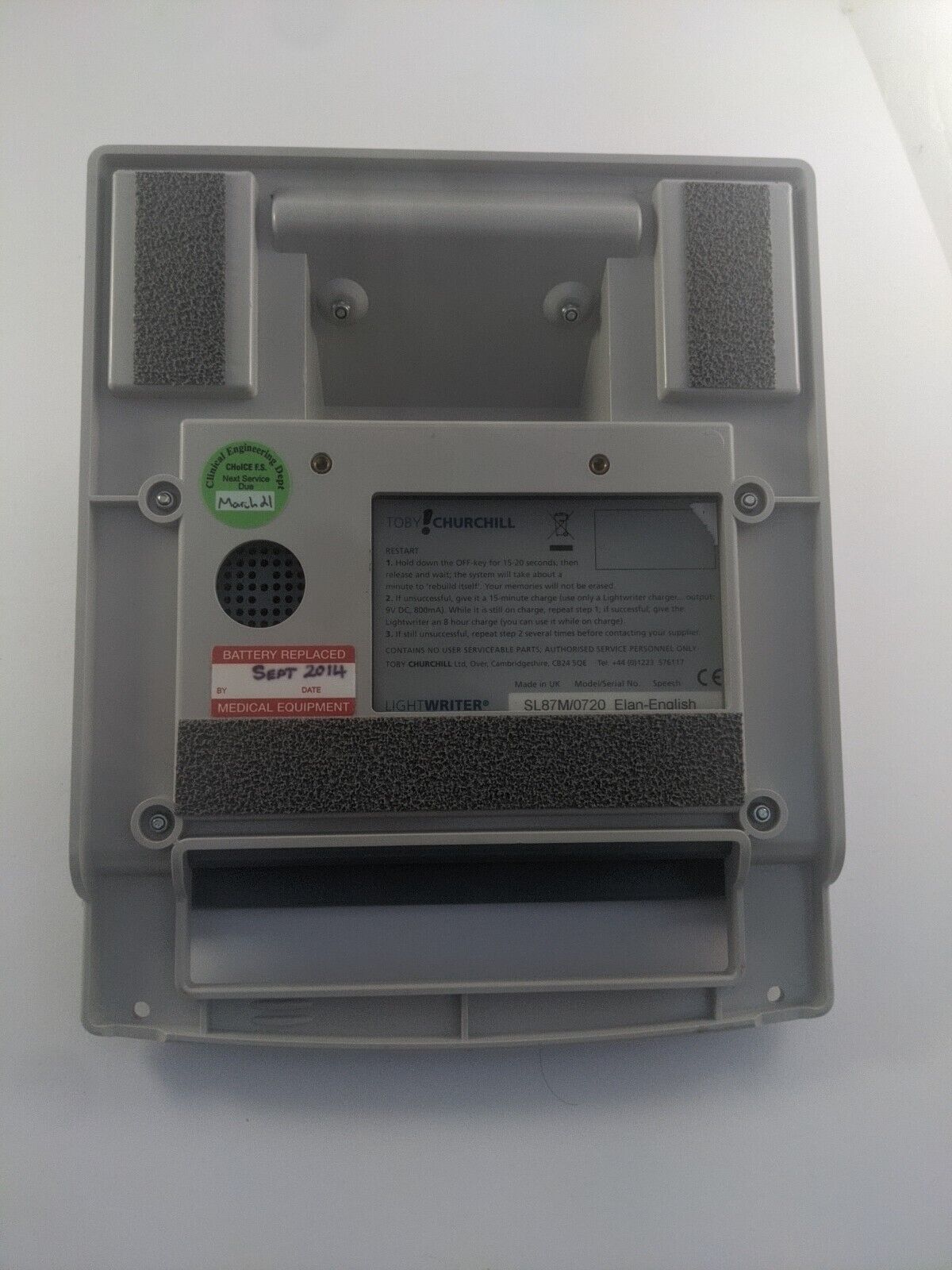 Toby Churchill SL87M Lightwriter - Speech Assistance Device - Complete