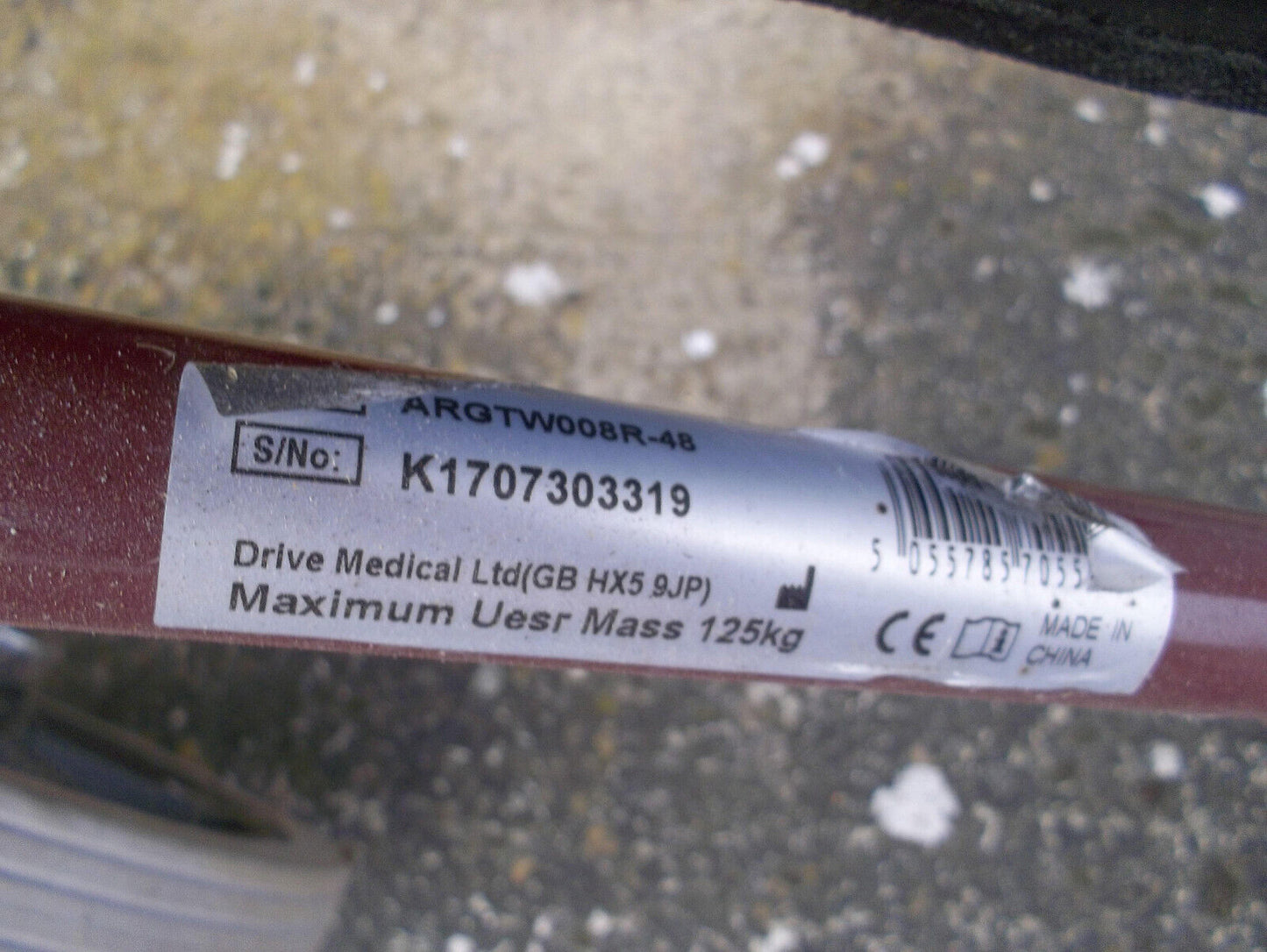 Drive Medical TW008R Ultralight Aluminium Red Tri-Walker with Vinyl Bag