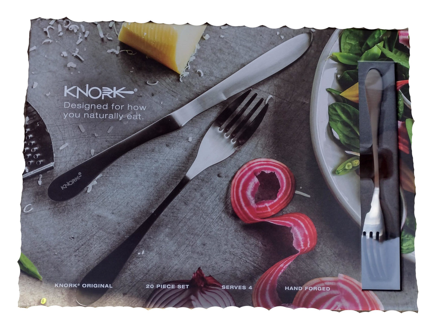 Knork 18/10 Stainless Steel Flatware Set - Tougher Steel Knife & Fork in One