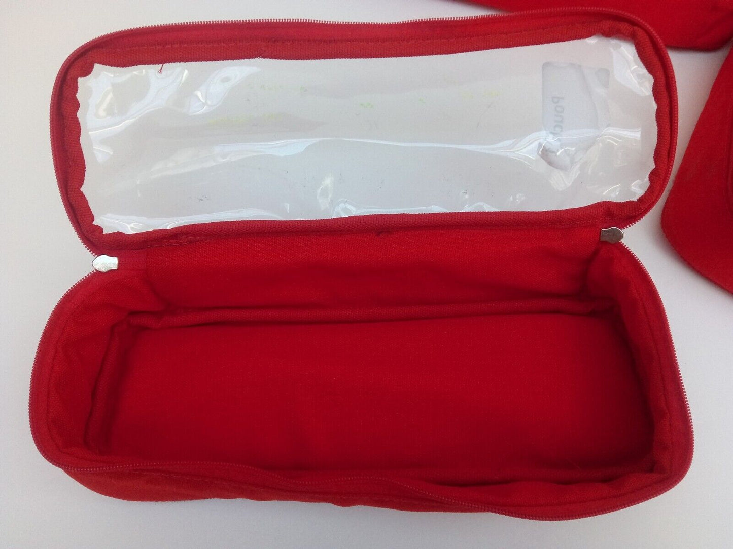 OpenHouse OH Medical Red Large Pouch 33cm x 12cm x 8cm, Transparent lid