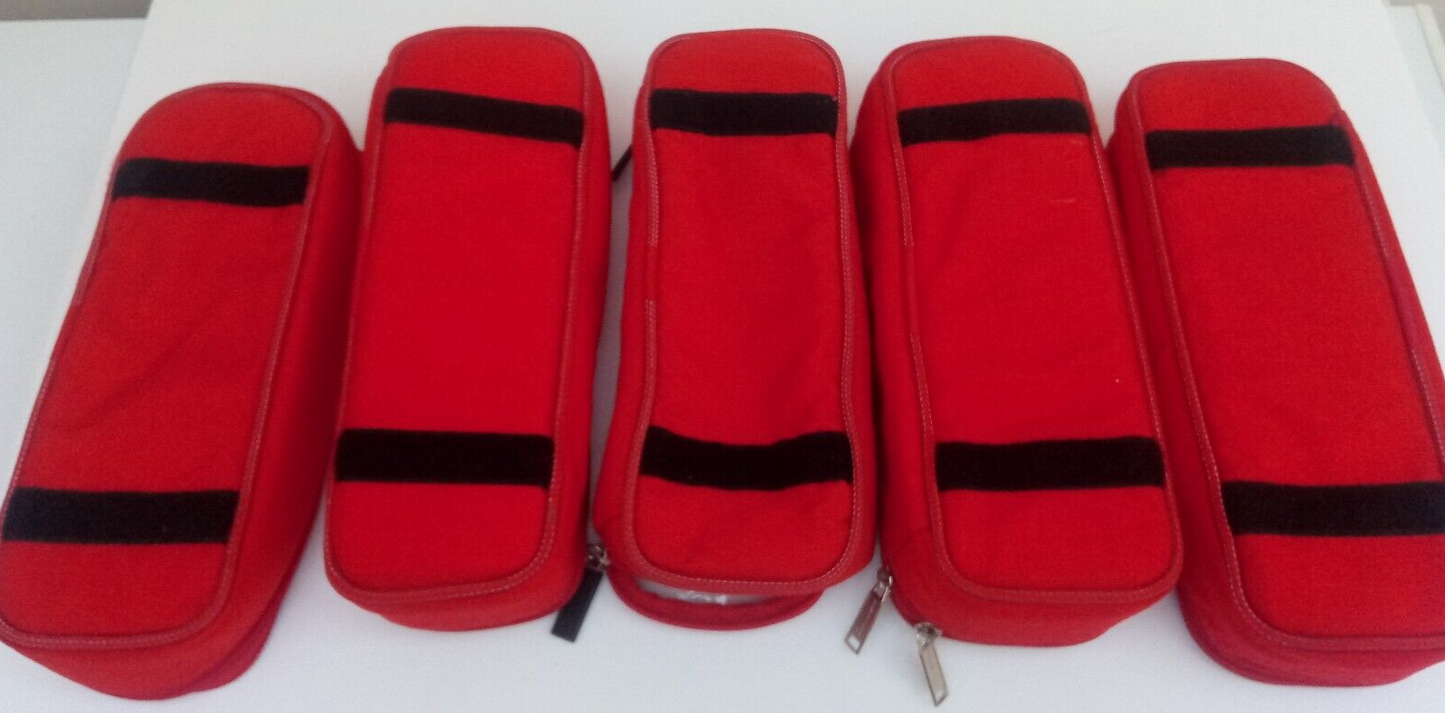 OpenHouse OH Medical Red Large Pouch 33cm x 12cm x 8cm, Transparent lid
