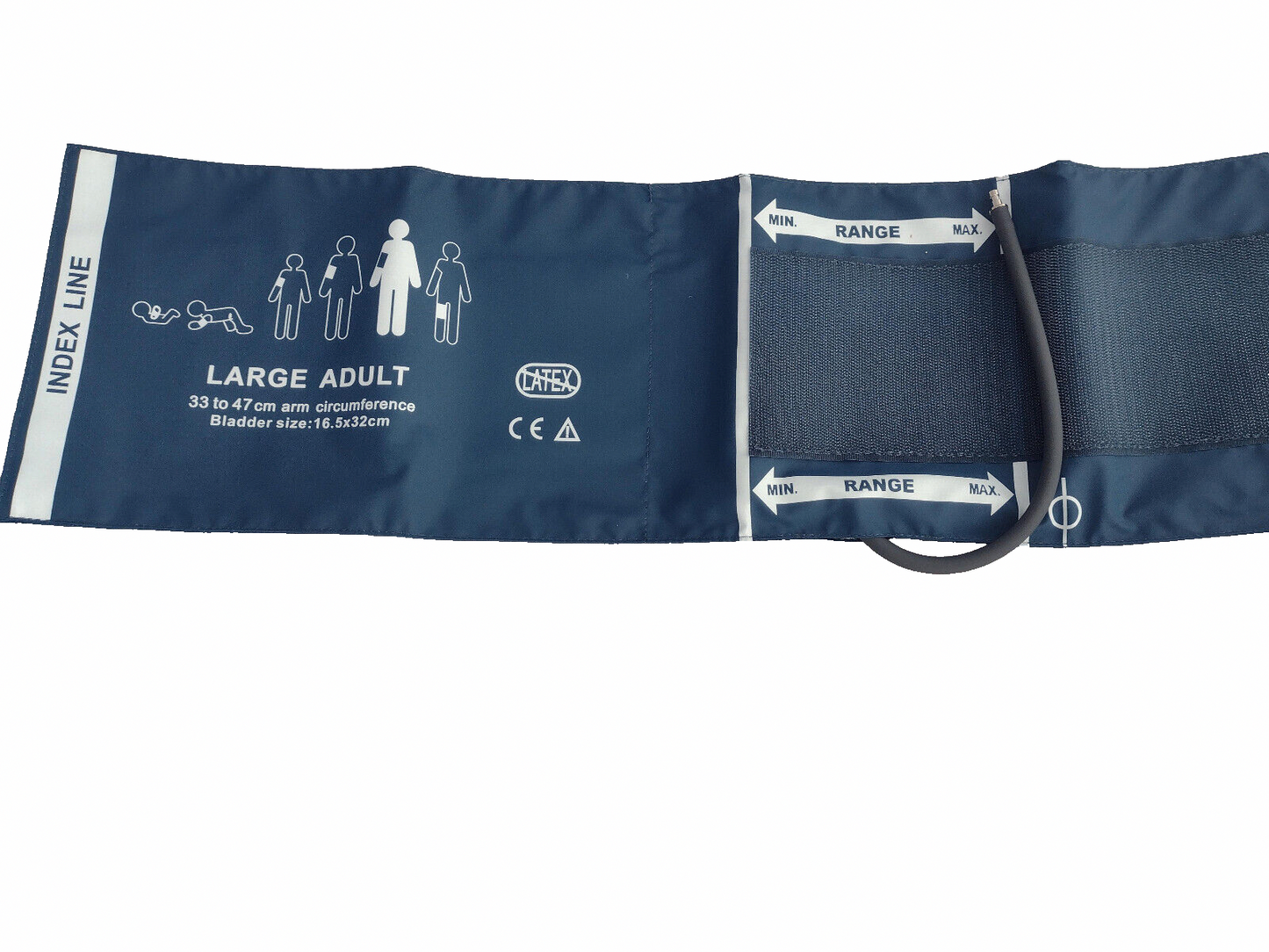 Reusable Non-invasive BP Cuff - Compatible HP Large Adult NIBP Cuff 33-47cm with Connector