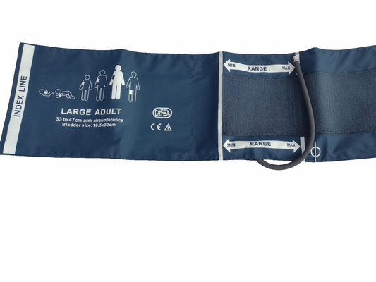 Reusable Non-invasive BP Cuff - Compatible HP Large Adult NIBP Cuff 33-47cm with Connector