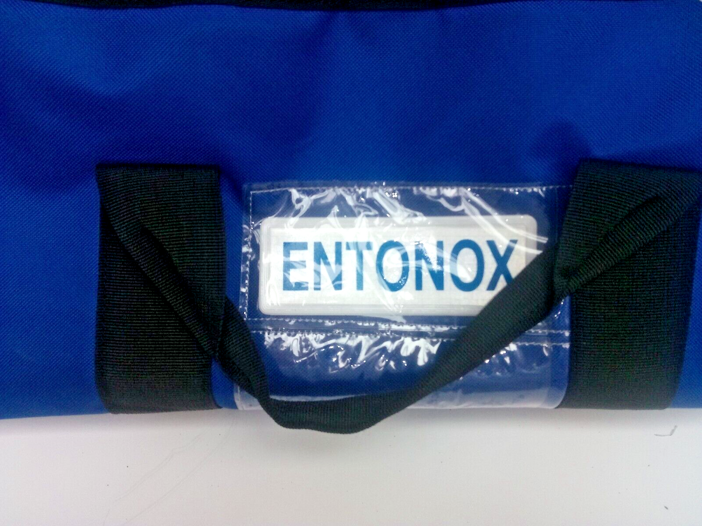 Paramedic Oxygen Entonox Barrel Bag - Blue, Cylinder Strap, 4 Pouches, Webbing