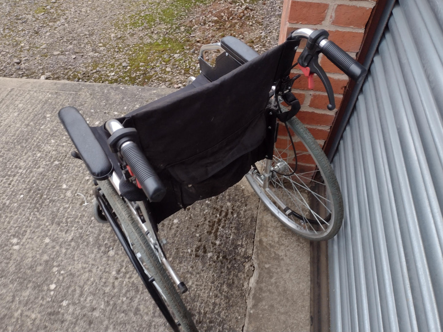 Self Propelled & Transit Wheelchair with Back Pouch