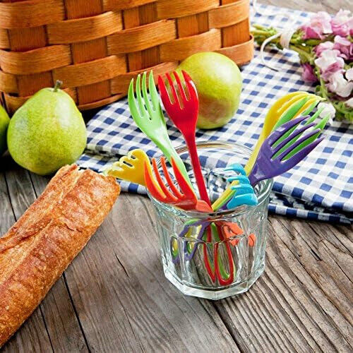 Knork Knife & Fork in One - Outdoor Plasticware 12-Piece Set - Ideal for lunch