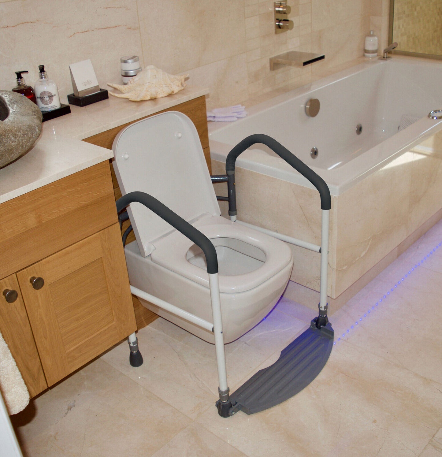Buckingham Foldeasy Toilet Safety Frame - Folding Height Adjustable Frame