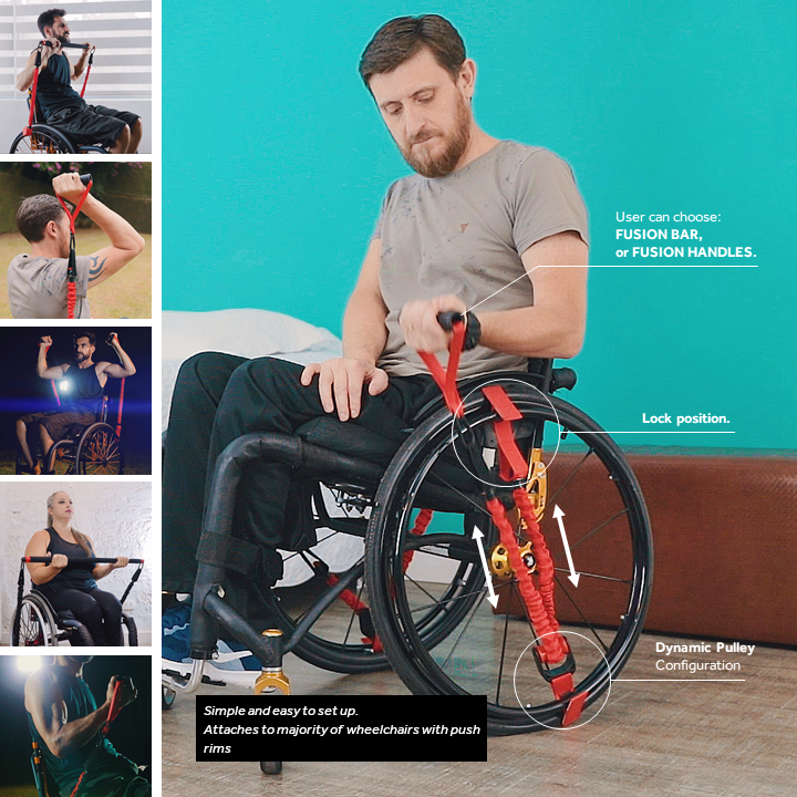 Fusion Wheel - all-in-one portable wheelchair gym