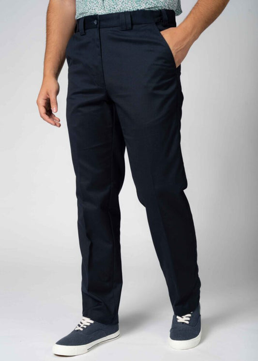Men’s Seb straight fit velcro fastening pure cotton chino - Navy or Stone (Returns)