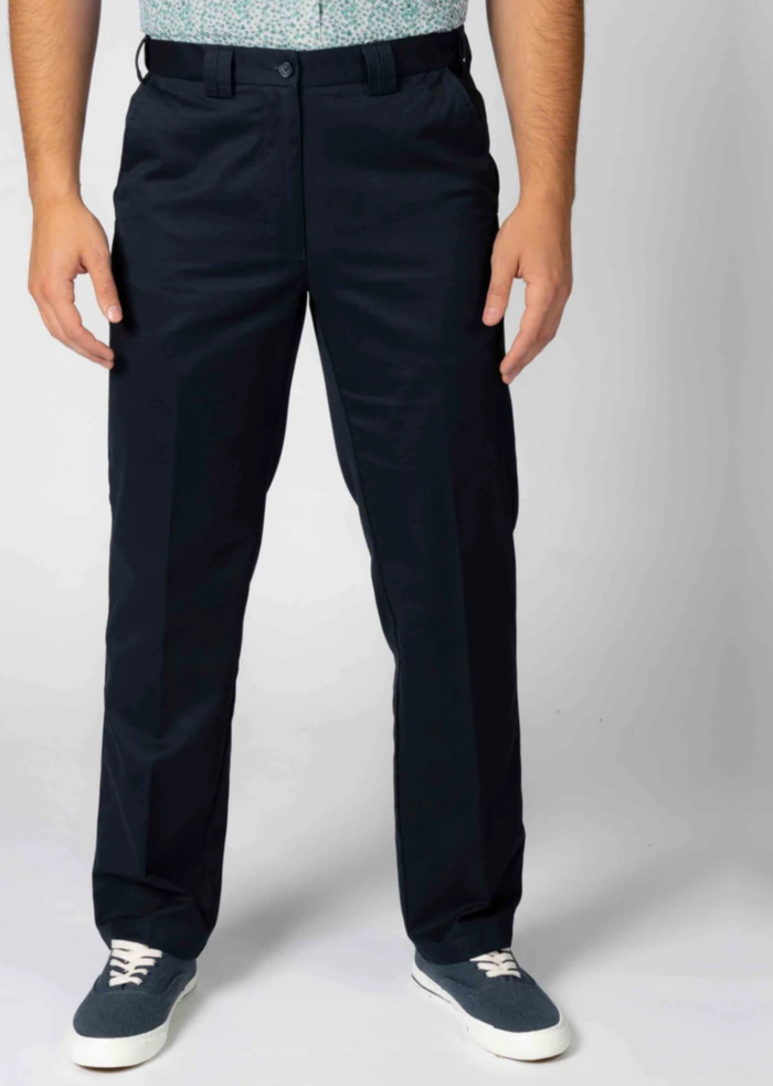 Men’s Seb straight fit velcro fastening pure cotton chino - Navy or Stone (Returns)