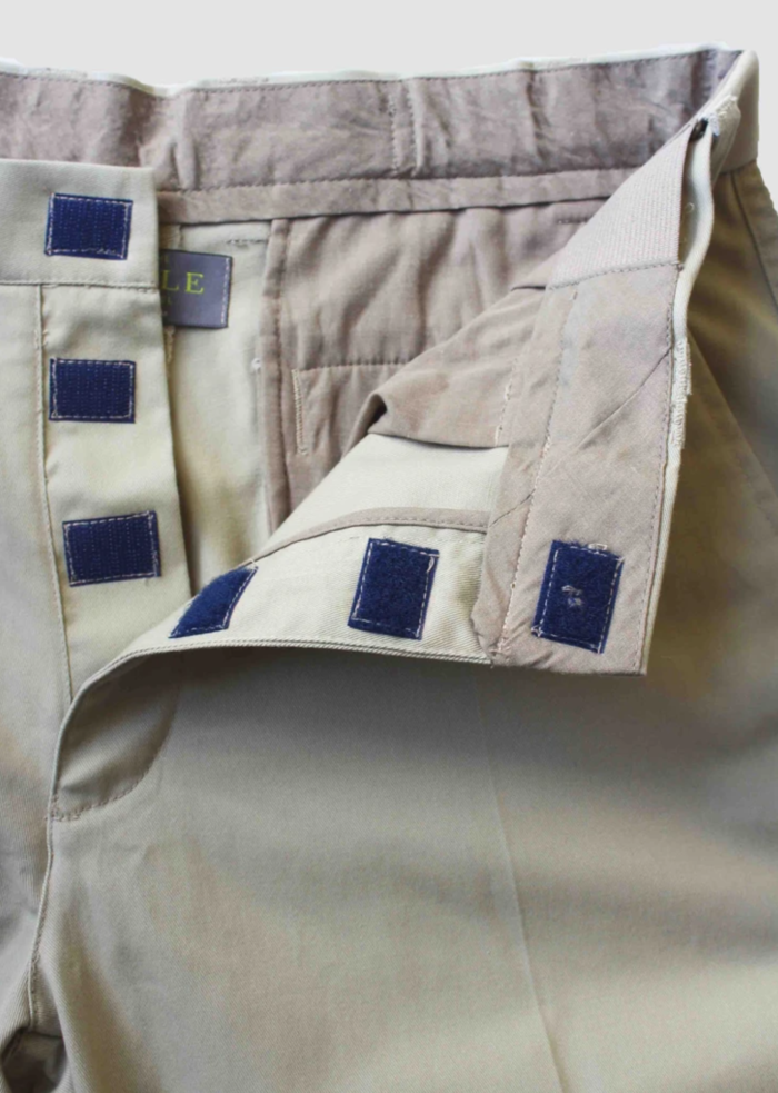 Men’s Seb straight fit velcro fastening pure cotton chino - Navy or Stone (Returns)