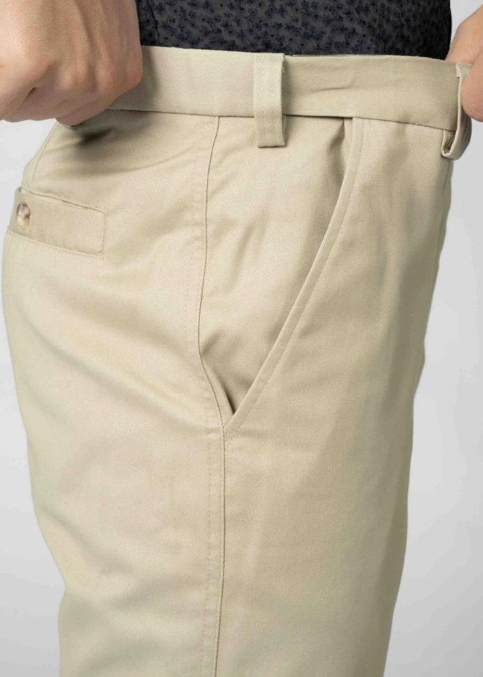 Men’s Seb straight fit velcro fastening pure cotton chino - Navy or Stone (Returns)
