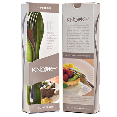 Knork knife and fork in one - 4 piece set