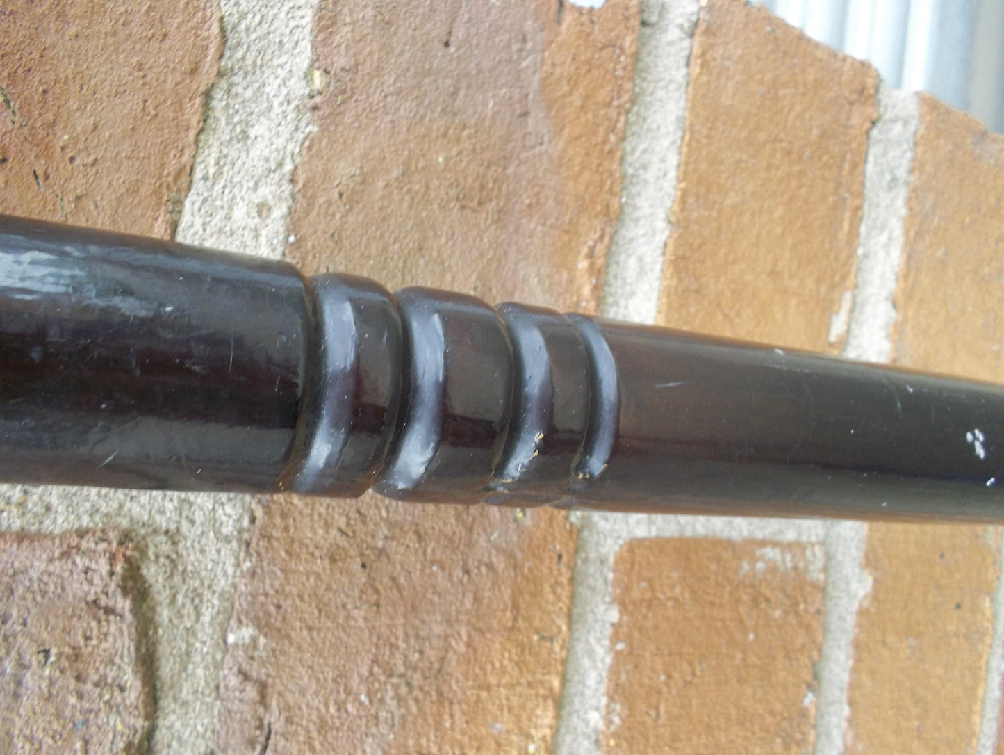 Ribbed Walking Stick Stylish with Plastic Support Base 84cm