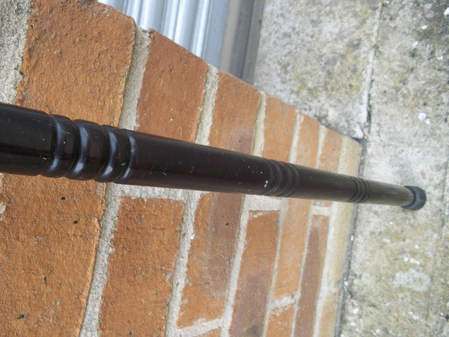 Ribbed Walking Stick Stylish with Plastic Support Base 84cm