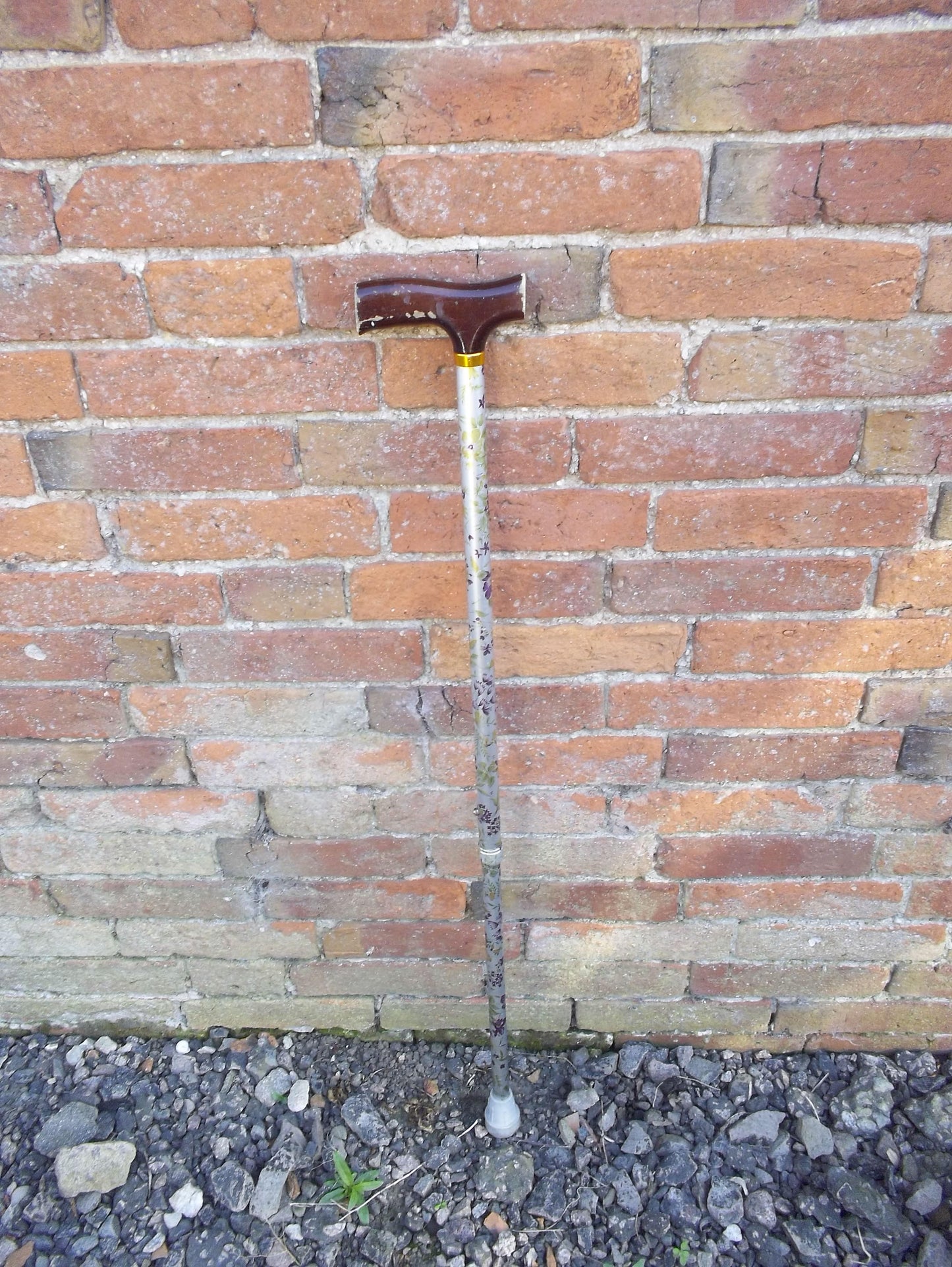 Flower Pattern Walking Stick Fully Adjustable Height 31-40"