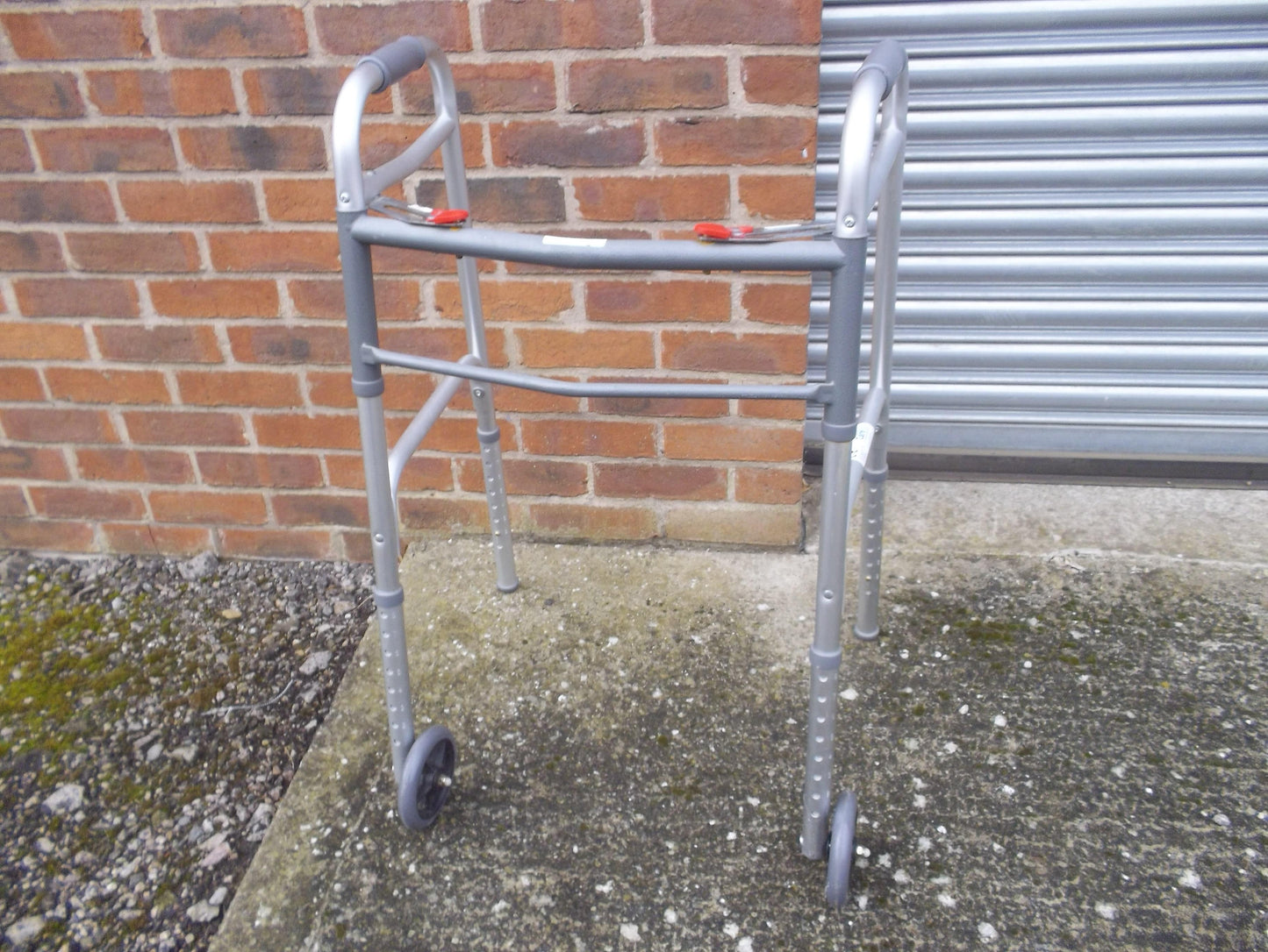 Zimma Folding Walker with Wheels & Adjustable Height