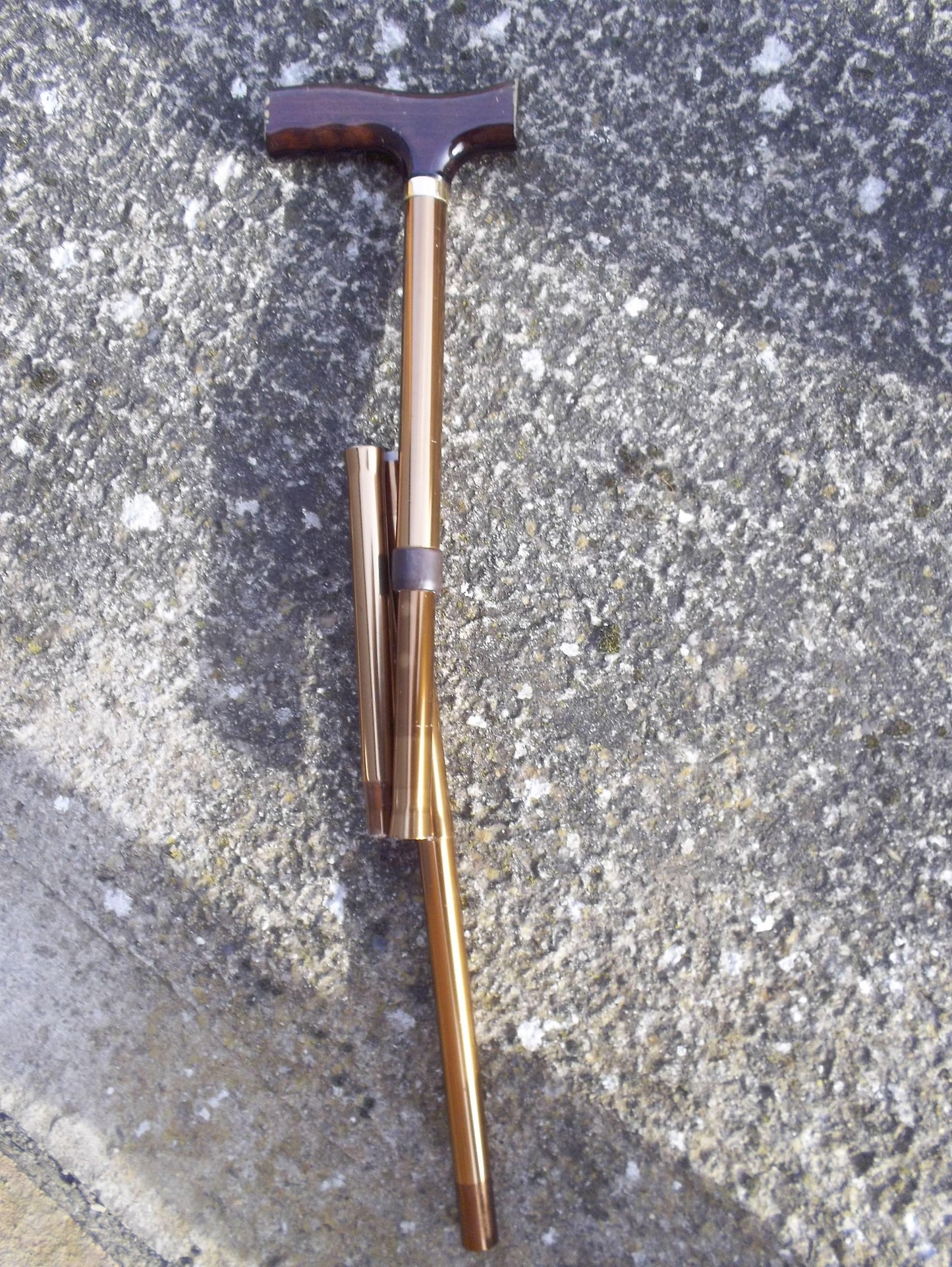 Folding Walking Stick Bronze Colour