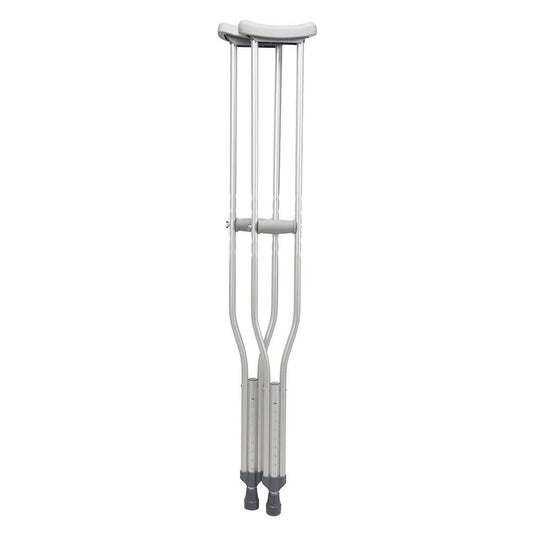 Pair Axilla Crutches Aluminium Adjustable Linear Medical - 137 to 198 cm