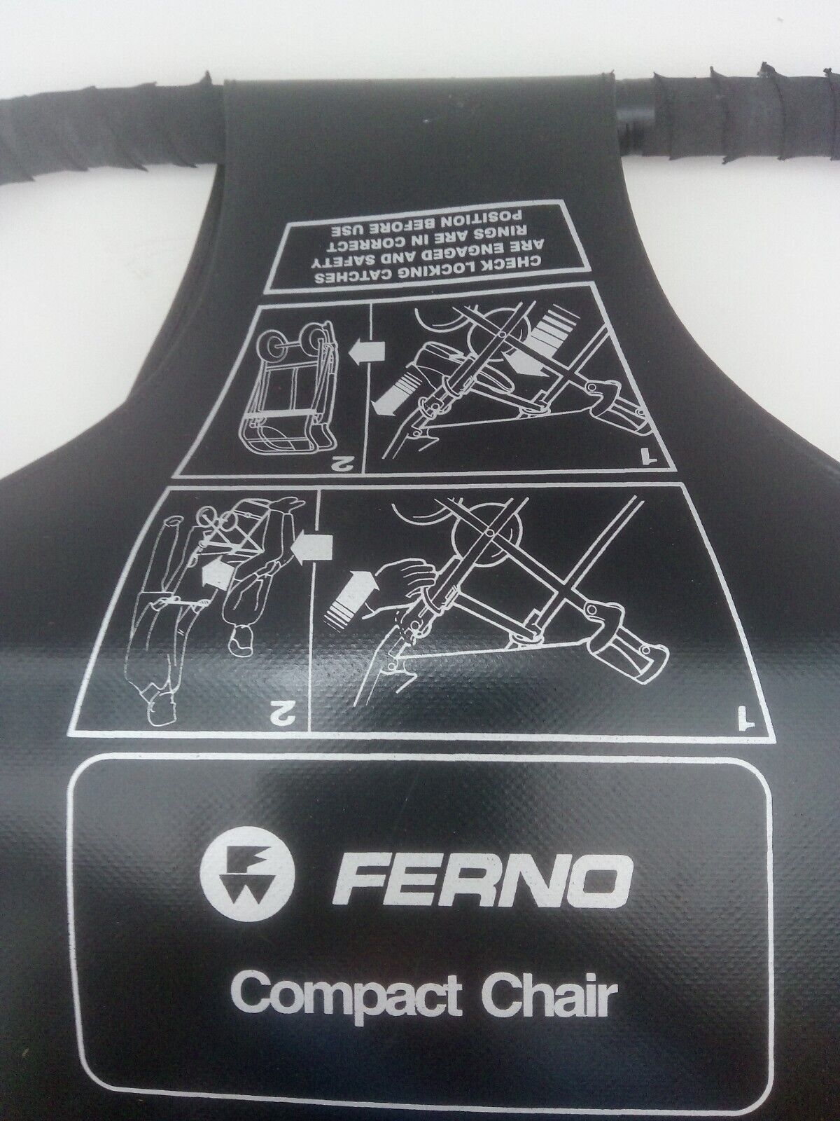 Ferno Compact Carry Chair Evacuation Evac Folding 2 Wheel Black