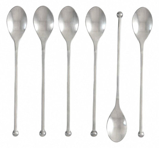 Knork Original Long Handle Iced Tea Spoons 6 Piece Set Matte or Gloss Finish