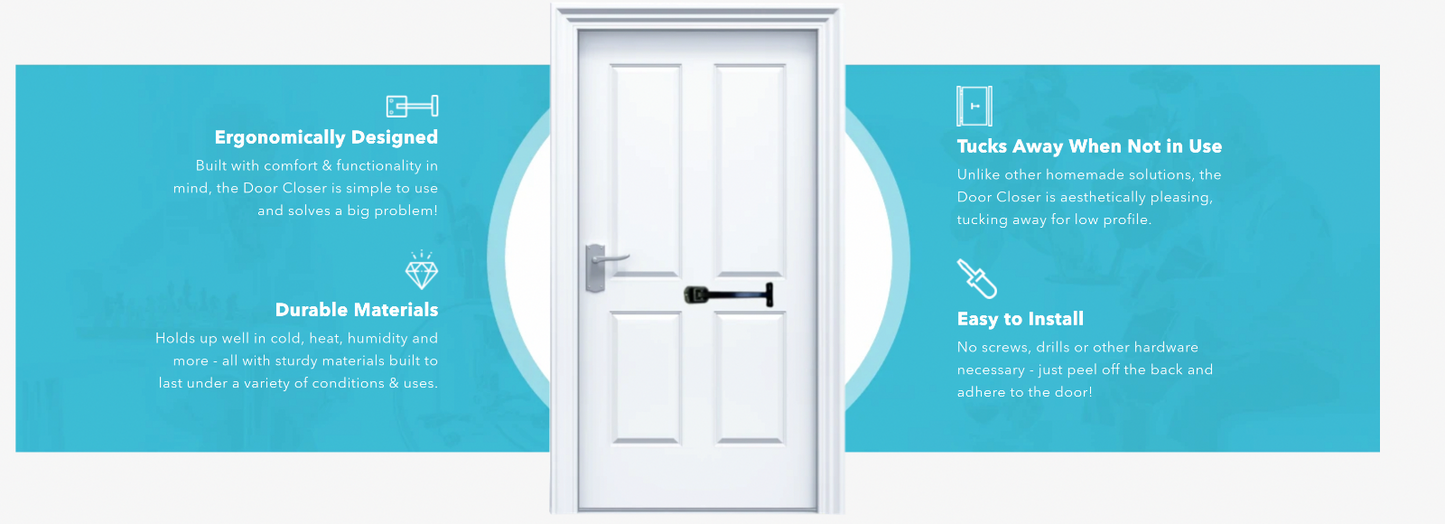 T-Pull Door Closer - Wheelchair Accessible Handle | Disabled Screw-Free Fitting