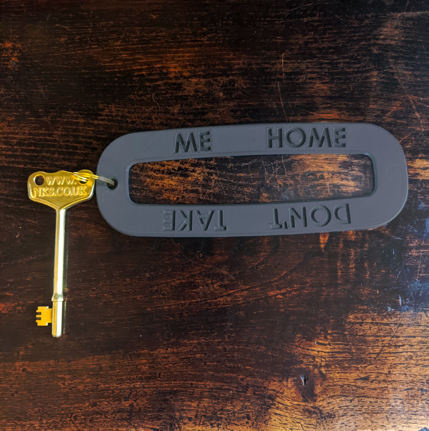 Don't Take Me Home! - extra large key fob for important keys