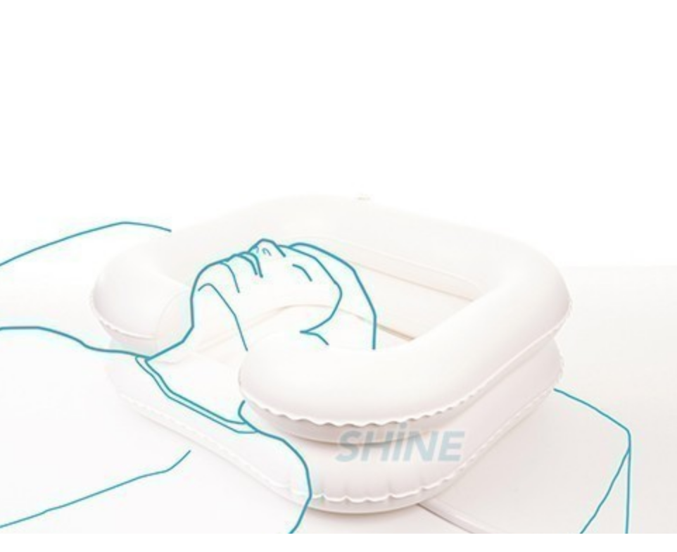 Inflatable shower basin