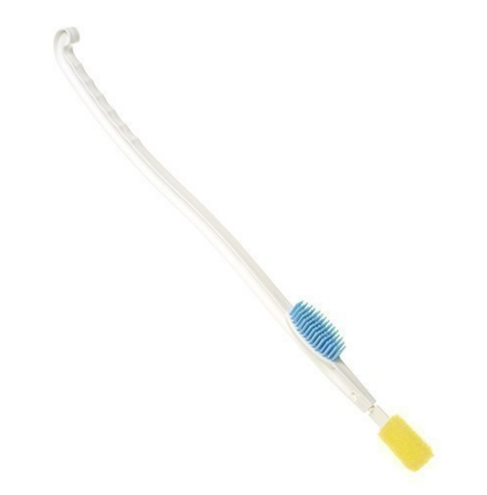 Long handled foot brush and sponge