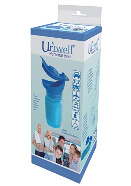 Uriwell unisex adult portable urinal - blue or pink