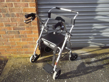 new dual rollator with seat and handrail