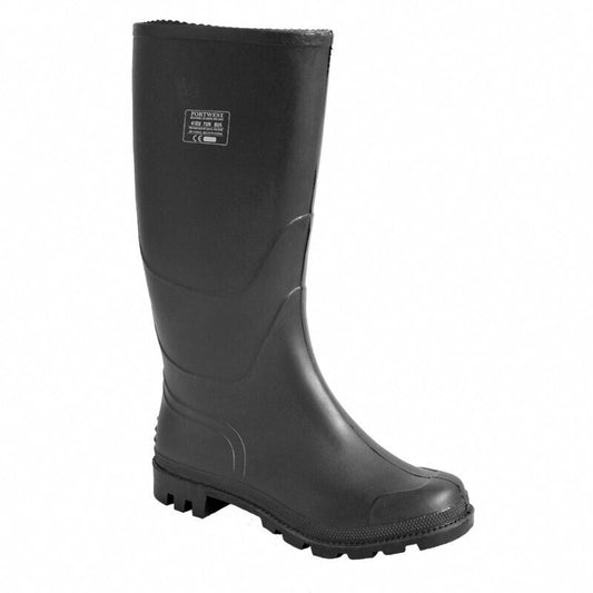 Portwest PVC Wellington Boots Black FW90 UK 11 EU 46 US 12 302mm