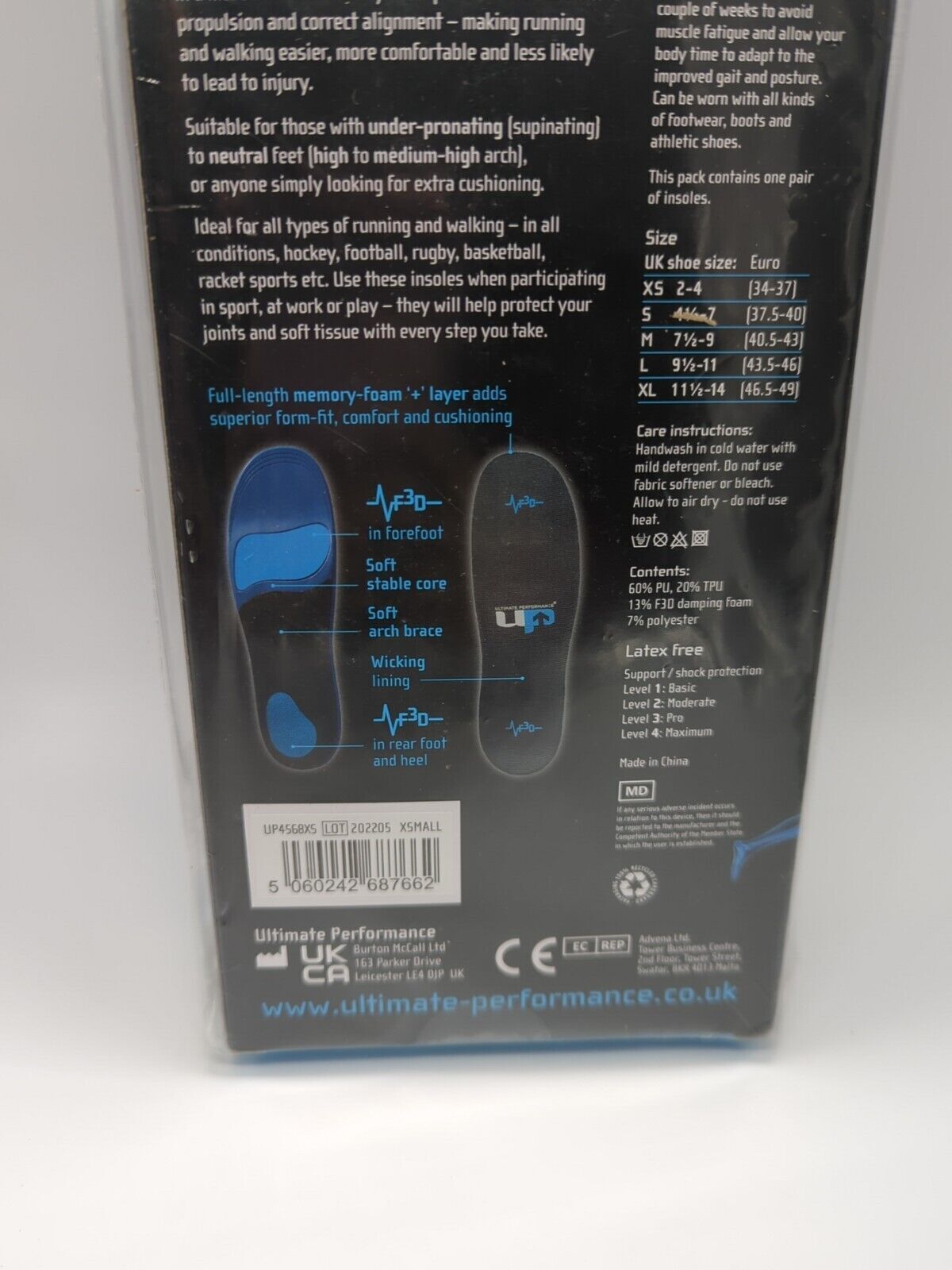 Ultimate Performance - Advanced Insole With F3D (FOAM 3mm Damper)